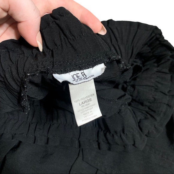Joe Benbasset Black Paperbag Waist Cuffed Cargo Pants Lightweight Juniors Large - Picture 14 of 14